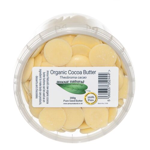 Cocoa Butter Buttons, organic 200g