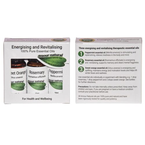 Energising and revitalising essential oil set