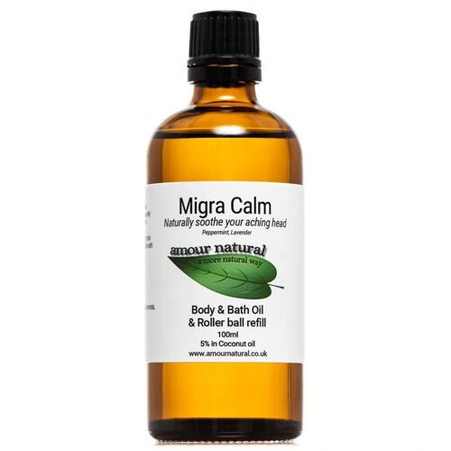 Migra Calm Body & Bath oil, and roller ball refill 5% 100ml
