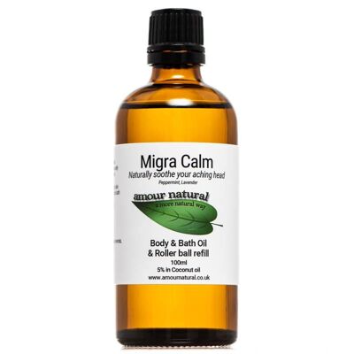 Migra Calm Body & Bath oil e roller ball refill 5% 100ml