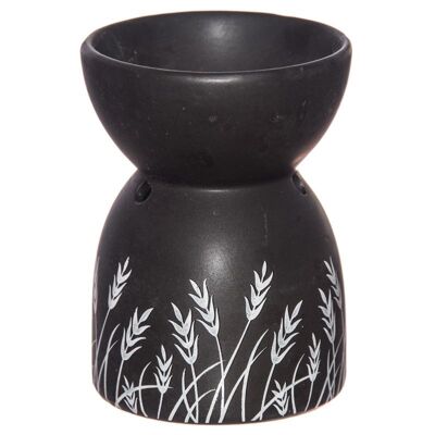 Oil Burner, ceramic grass black