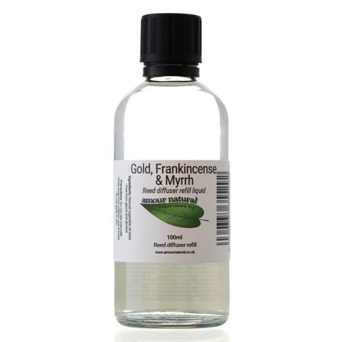 Refill reed diffuser, 100ml, Gold, frankincense and myrrh