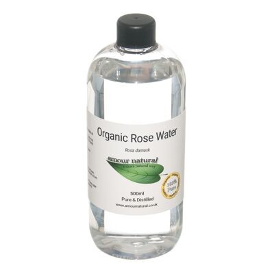 Agua de rosas orgánica 500ml