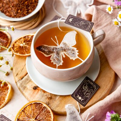Bolsita de té orgánico de mariposas -Desayuno Inglés