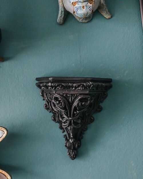 Vintage BLACK Victorian corbel for wall decoration Candle