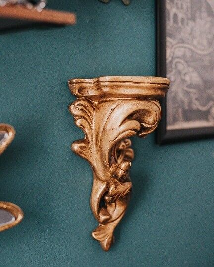 Vintage Gold Victorian corbel for wall BIG decoration Candle