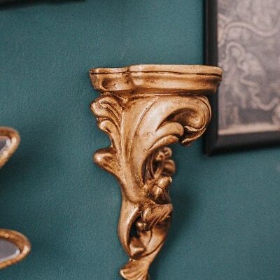 Vintage Gold Victorian corbel for wall BIG decoration Candle