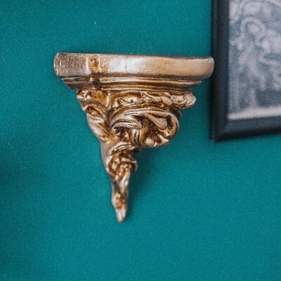Ménsula victoriana de oro vintage para decoración de pared Vela