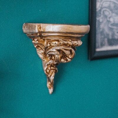 Ménsula victoriana de oro vintage para decoración de pared Vela