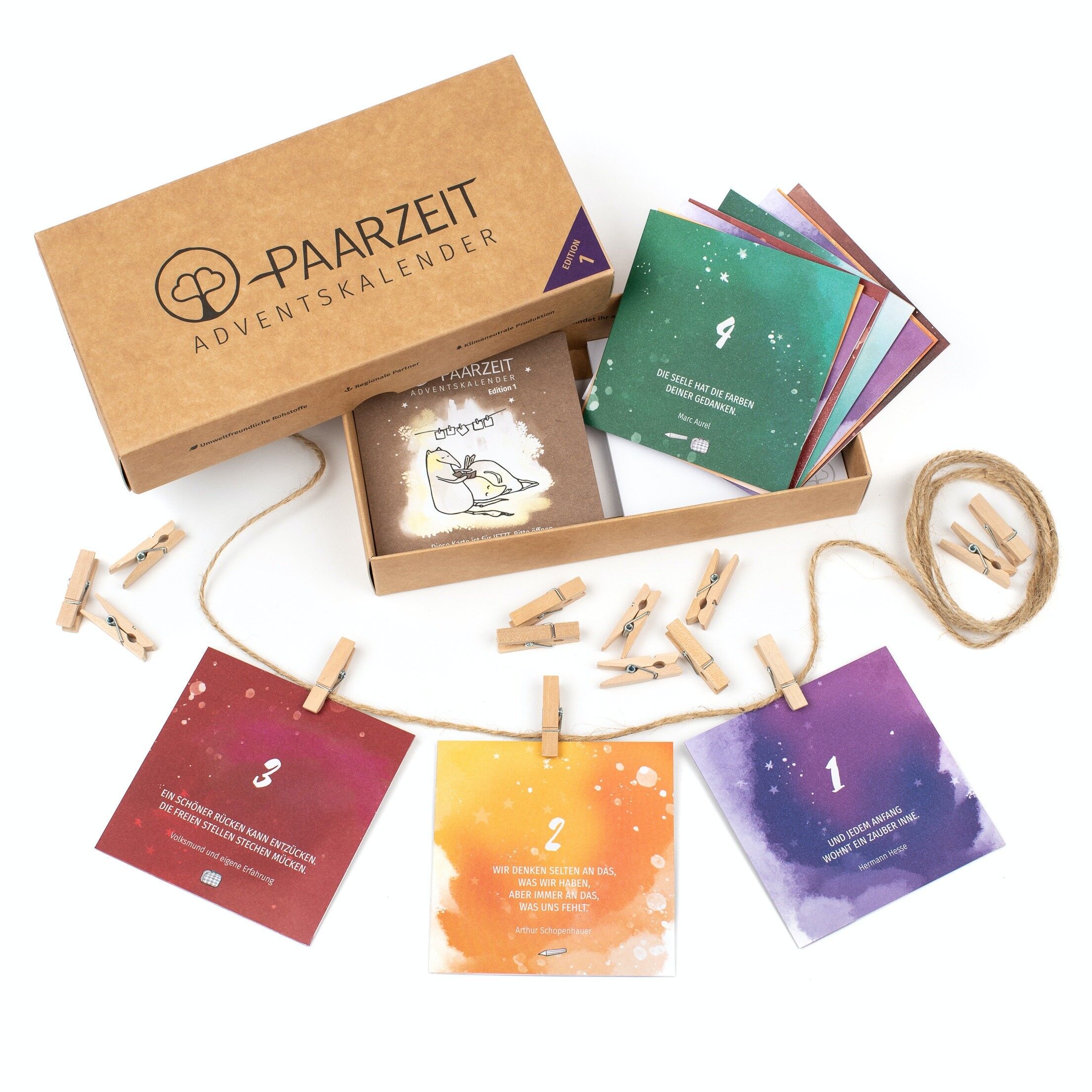 Calendario dell'Avvento The Couple Time - L'originale (EDIZIONE 1) | Impulsi dalla ricerca di coppia | Calendario per coppie | edizione1