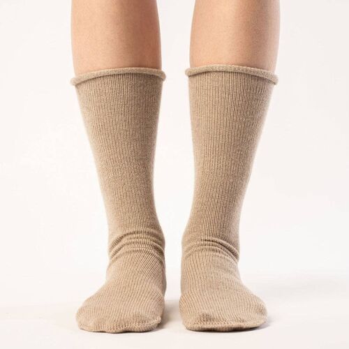 Women's Socks Knitted Merino Wool  Creamy Beige