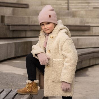 Ensemble 2 pièces bonnet et gants tricotés pour enfants 2