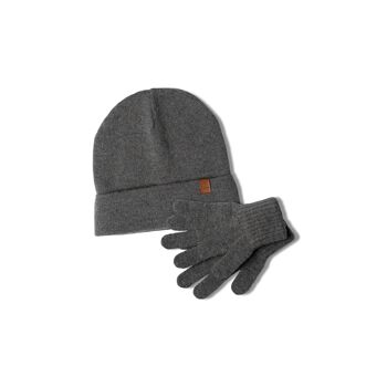 Ensemble de gants d'hiver Enfants Faux Bonnet de laine 1-6 ans Bébé garçons  Filles Enfants Chapeaux tricotés Chapeaux mignons chauds, gris clair