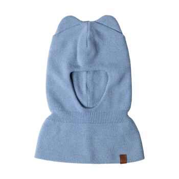 Cagoule tricotée pour enfants en laine mérinos et cachemire 8