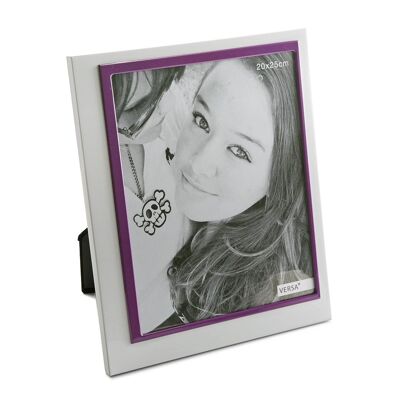 WHITE AND PURPLE PHOTO FRAME 18160328