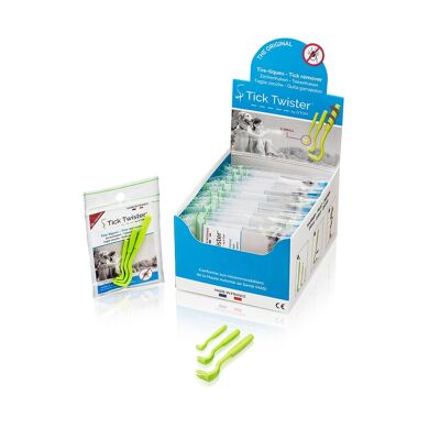 Display of 20 sachets of 3 Tick Twister® tick removers
