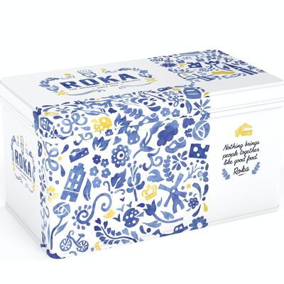 ROKA Boîte cadeau de luxe Croustillants au fromage Gouda Bleu de Delft 2X70g