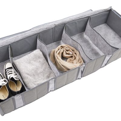 Periea Storage/Underbed storage box, 5 Compartments L 100 H 15 W 35 cm - Grey