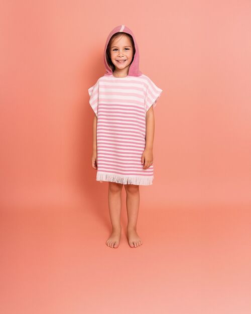 Kids Poncho Beach & Pool Towel Playa | Pink, with Recycled Gift Box (60x48cm)