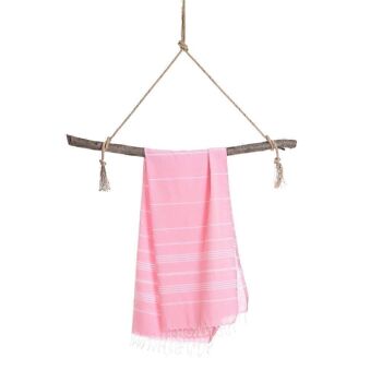 IPANEMA Serviette de plage et de piscine pour enfants | Serviette de hammam turque | Rose, avec boîte-cadeau recyclée 2