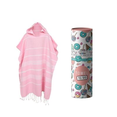 IPANEMA Kids Poncho Beach & Pool Towel | Pink, with Recycled Gift Box