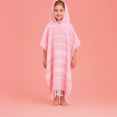 IPANEMA Kids Poncho Telo Mare e Piscina | Rosa, con Scatola Regalo Riciclata (60x48cm)