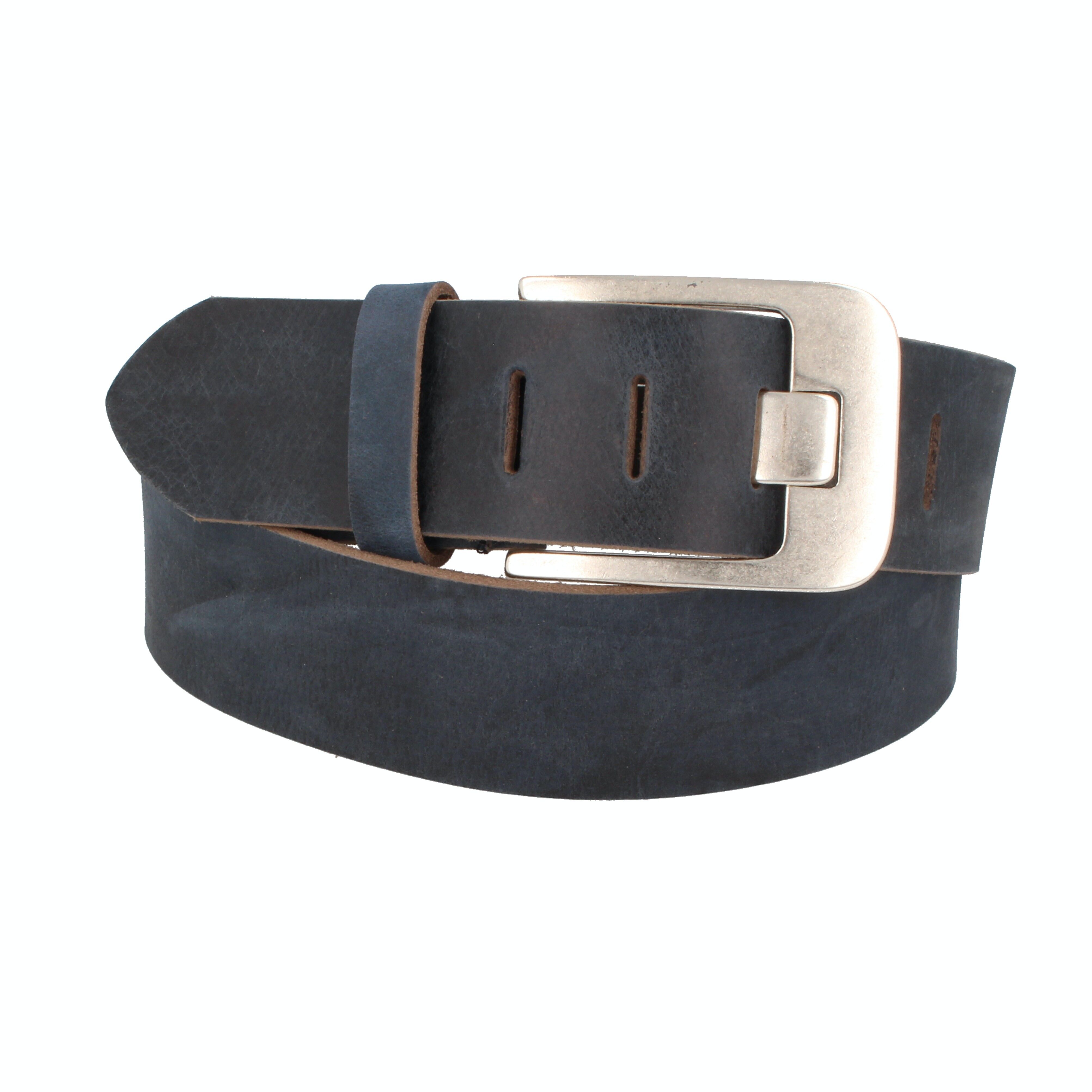 Cintura da uomo in pelle Novaho larga blu