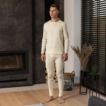 Laine Mérinos Homme 250gsm Bottom Rub Naturel 2