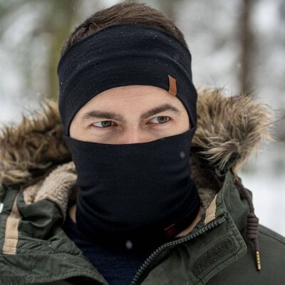 Men's Headband and Gaiter Set Black