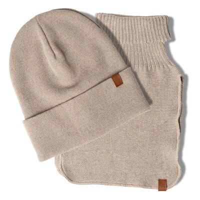 Men's Knitted Beanie & Dickie 2-Piece Set