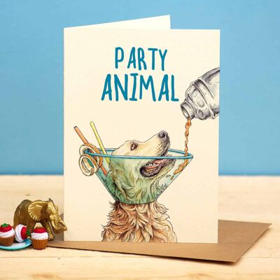 Tarjeta de animales fiesteros - Tarjeta de cumpleaños - Tarjeta de todos los días