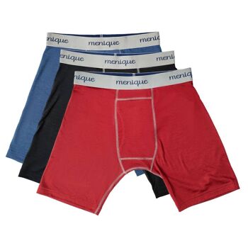 Lot de 3 boxers en laine mérinos 160 g/m² pour homme 1