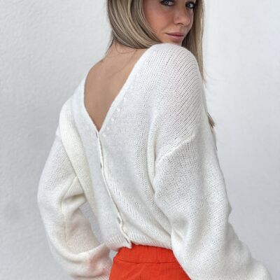 Cardigan Yvana bianco sporco