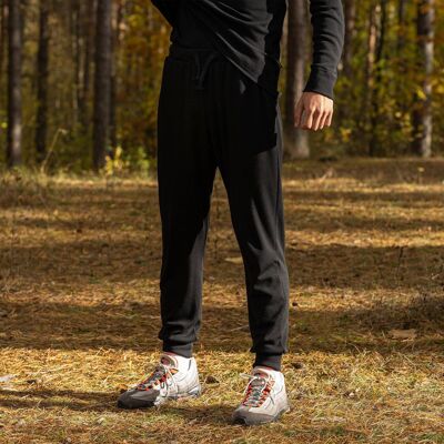 Men's Merino Wool 250gsm Jogger sweatpants Black