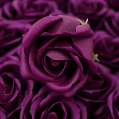 Soap Flowers - Medium - Deep Violet Rose