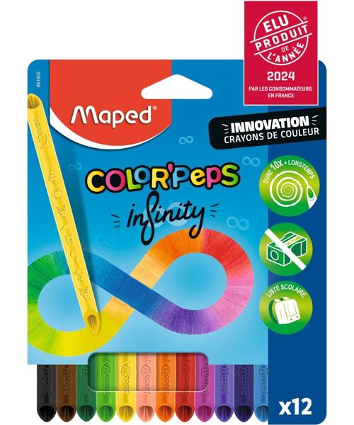 Crayons de Couleur Color'Peps Infinity x12