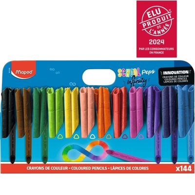 Crayons de Couleur Infinity School Pack x144