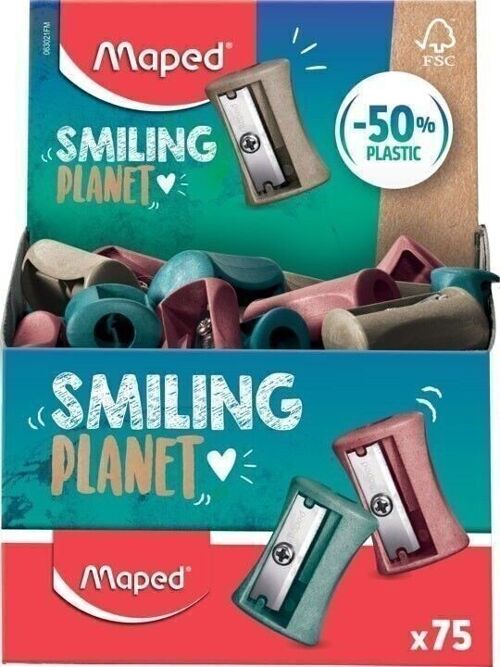 TAILLE-CRAYON VIVO 1T NO CAN SMILING PLANET FSC MIX