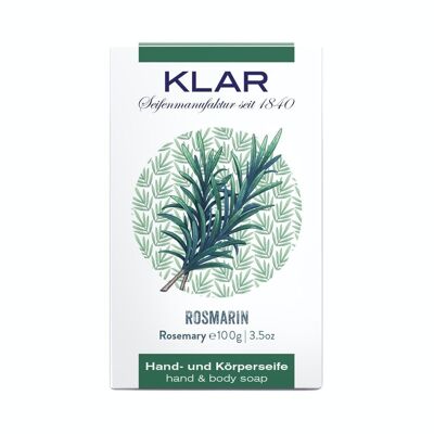 Rosemary soap 100g, Cosmos certified (free of palm oil), sales unit 9 pieces