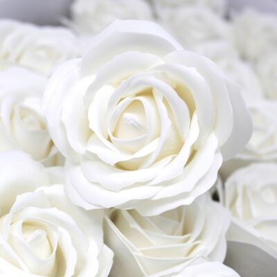 Soap Flowers - Large - White Rose
