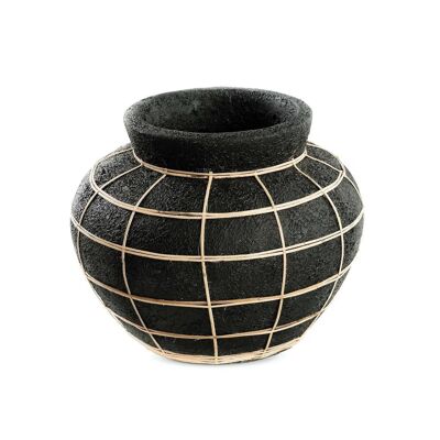 The Belly Vase - Schwarz Natur - M