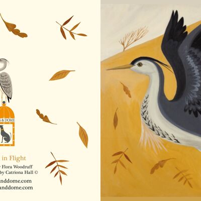 Heron in Flight-Karte und Recycling-Umschlag