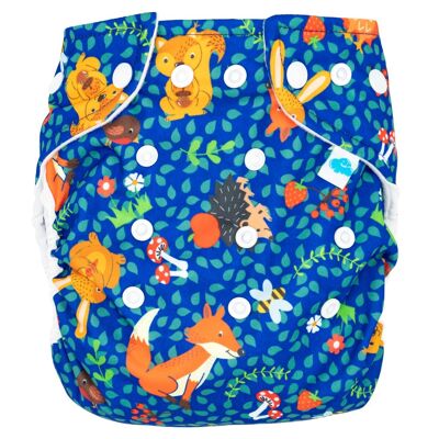 Little Clouds - Cloth Diaper Cover (Prefold) - Forest (Forest Animals)