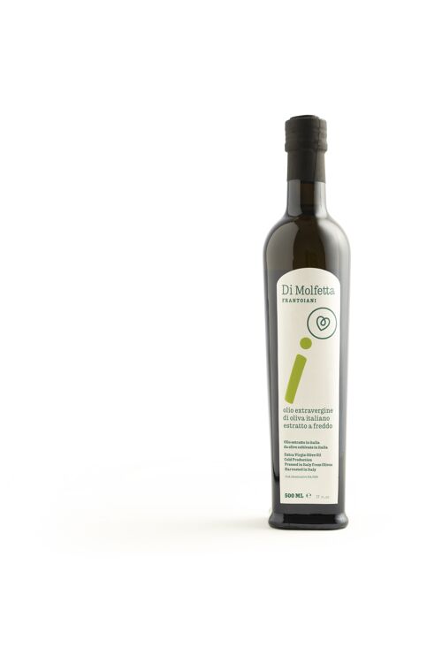 Olio extravergine di oliva in bottiglia "i" Intenso 100% italiano