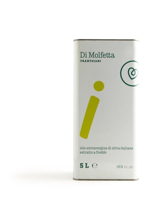 Olio extravergine di oliva in lattina 5 LT "i" - Intenso-100% prodotto italiano
