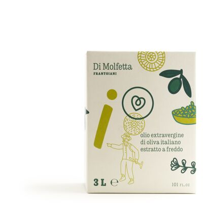 Aceite de oliva virgen extra en BAG IN BOX 3 LT "I" - Intenso - Producto 100% italiano