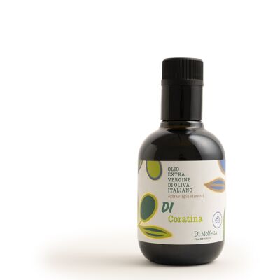 Huile d'olive extra vierge en bouteille de 250 ml, MONOVARIETALE CORATINA, produit 100% italien