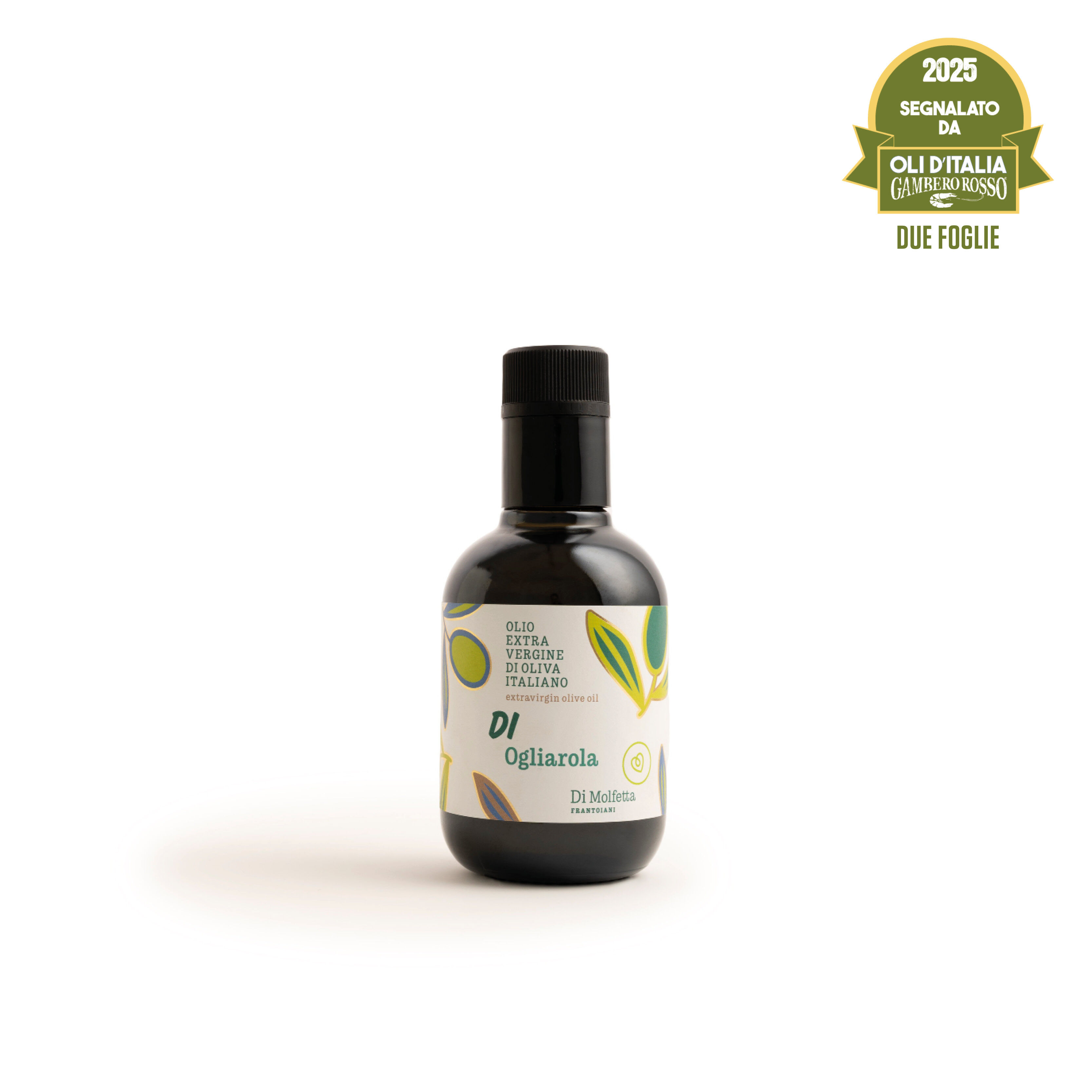 OGLIAROLA extra virgin olive oil in a 250 ml bottle, 100% Italian product