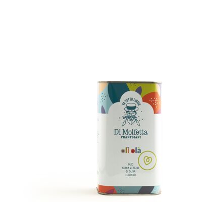 Extra virgin olive oil in 1 liter can, medium fruity, 100% Italian product