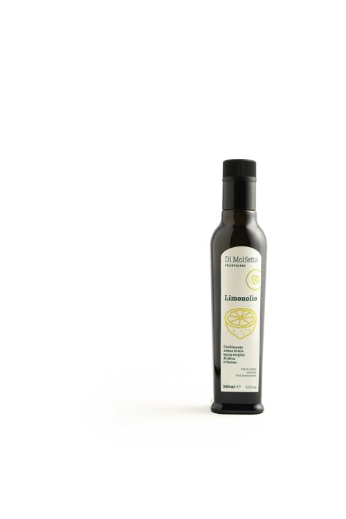 Olio extravergine di oliva aromatizzato al  LIMONE bottiglia da 250 ML, 100% prodotto italiano